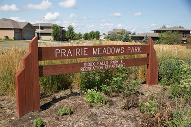 Prairie Meadows Park Sign