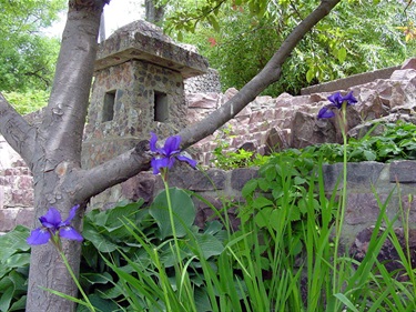 Japanese Garden Lantern and Wall