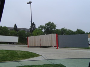 Screening of dumpsters and outdoor storage.